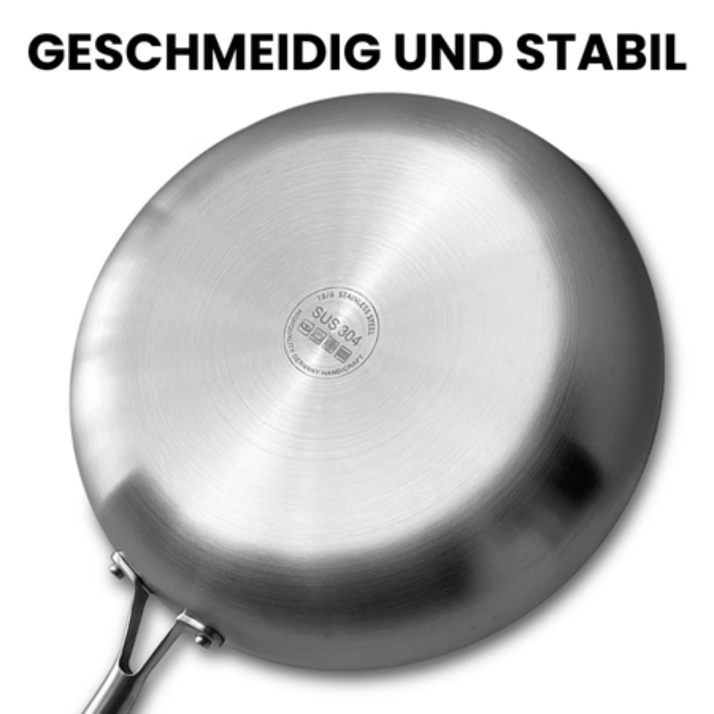 SteelMaster – Unsichtbare Gifte aus alten Pfannen zerstören deine Gesundheit, Edelstahl bewahrt dich davor.